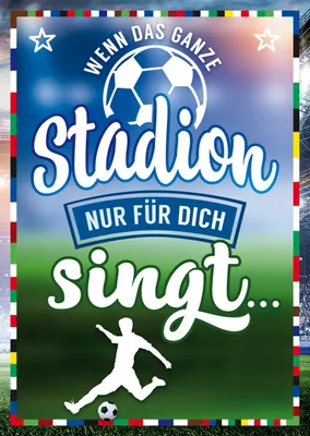 Produktbild von Geburtstag Musikkarte Soundkarte A5 Fußball Stadion, Song Happy Birthday