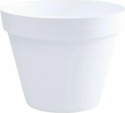 Image de EDA pot de fleurs rond toscan - Ø 60 x H 47 cm - 76 L - Blanc