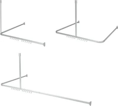 Produktbild von Sealskin Duschvorhangschienen-Set Easy-Roll Matt Aluminium