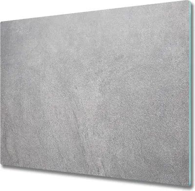 Produktbild von Glas Herdabdeckplatte 60x52 cm Spritzschutz Glasabdeckplatte Schneidebrett Graue Wand