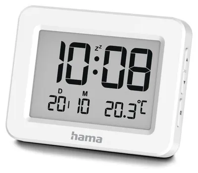 Zdjęcie produktu dla Hama 00222205, Cyfrowy budzik, Prostokąt, Biały, Wewnętrzna, Dorosły, Chłopak, dziewczyna