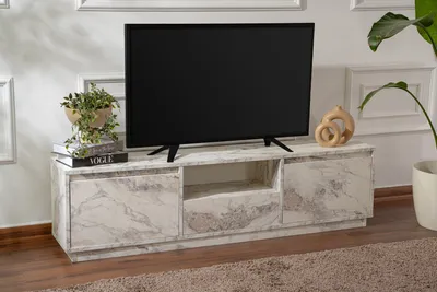 Zdjęcie produktu dla Skye Decor, Vanguard - Fressia Marble, szafka pod TV, marmur frezja, 160 x 42 x 29,5 cm