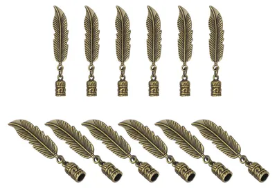 Bolo-Krawattenspitzen, 12 Stk., 6,44 cm, Legierung, Bronze, 5 mm Ø
