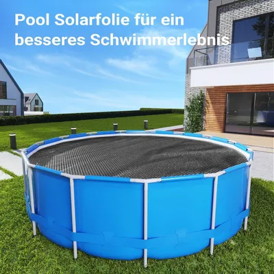 Produktbild von Solarfolie für Pools Ø 5 m, schwarz, Poolheizung aus 120 µ PE-Film, runde Poolabdeckung