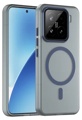 Produktbild von Mobigear Stoßfeste Handyhülle für Xiaomi 15 mit MagSafe-Funktion, Hartschalenhülle, Rückseite - Dunkelblau