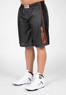 Produktbild von Gorilla Wear Wallace Mesh Shorts grey/orange S/M