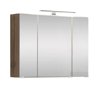 Produktbild von Spiegelschrank - Wotan Eiche Nachbildung - 3 Spiegeltüren - inkl. LED-Beleuchtung