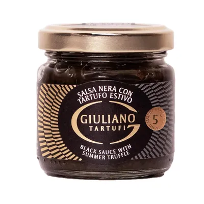 Zdjęcie produktu dla Czarny sos z letnimi truflami 5%, 80 g (Salsa nera con tartufo estivo)