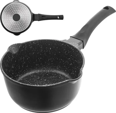 Image de Orion Casserole en fonte d'aluminium Casserole GRANIT 16 cm I 1,3 l gaz induction