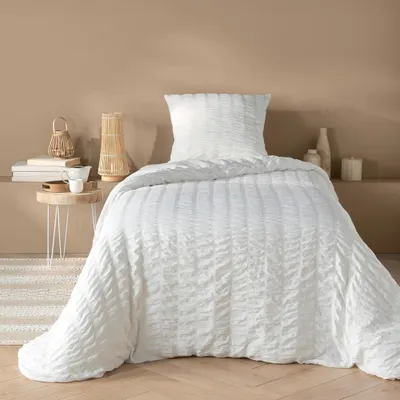 Immagine prodotto di Set di biancheria da letto - Douceur d'Intérieur - Microfibra - 200 x 140 cm - Bianco