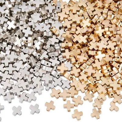 Produktbild von Gold- und Silber- Zwischenringe - 8x8mm Kunststoff
