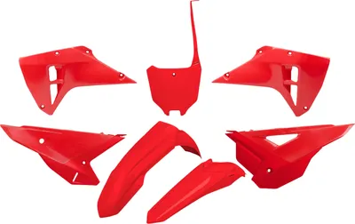 Obrázek produktu pro Sada krytů UFO PLAST, 7dílná sada plastových krytů pro Honda CRF R X RX 250 / 450 ccm, modelové roky 2021–2024, barva: červená, OEM 00-26