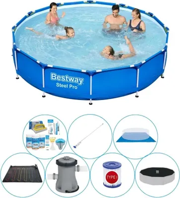 Zdjęcie produktu dla Zestaw basenowy All in 1 - Bestway Steel Pro 366x76 cm Beef