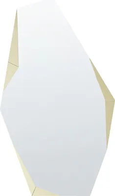 Obrázok produktu pre BELIANI Nástenné zrkadlo zlaté sklo MDF 68 x 120 cm nepravidelný asymetrický tvar bez rámu moderný štýl doplnky