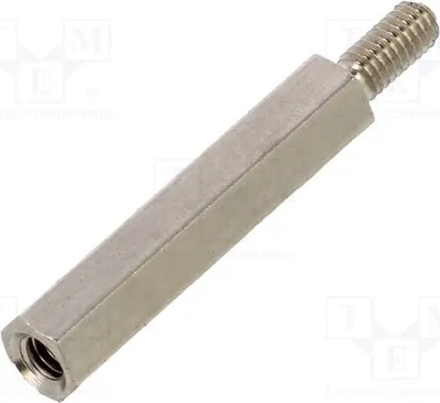 Produktbild von 10x Distanzmuffe mit Gewinde 20mm Innengew: M2,5  Außengew: M2,5 2112X20 Distanzele