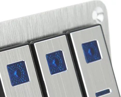 Obrázok produktu pre Panel s kolískovým spínačom, 3-násobný, DC 12 V, 24 V, 5-pólový, modré svetlo, zapnutie/vypnutie, ovládanie osvetlenia