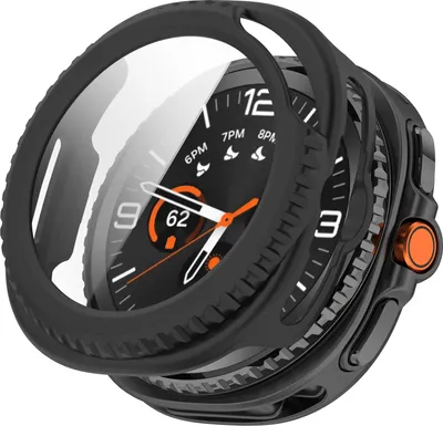 Produktbild von Strap-it Hartschalen-Schutzhülle mit Displayschutzglas - passend für Samsung Galaxy Watch 8 Classic 46mm (schwarz)