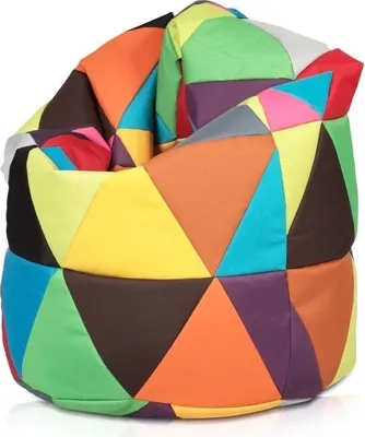 Obrázek produktu pro Polštářek na křeslo sedací vak Sako Poliester Mix - 110x70cm - Triangles