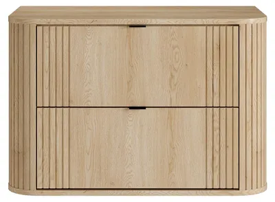 Produktbild von Hängender Waschtischunterschrank - Helles Naturholz - 80 cm - FILOR