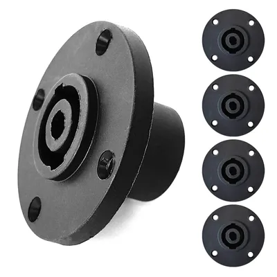 Produktbild von 4x PA Einbaubuchse Rund 4-Polig Lautsprecher Boxen Anschluss Speakon®kompatibel