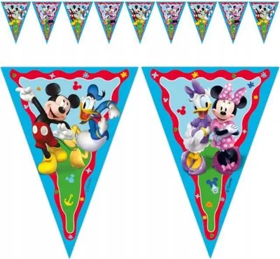 Produktbild von Banner Girlande Flaggen Mickey Mouse Geburtstag