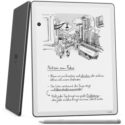 Produktbild von Amazon Kindle Scribe, 27,9 cm (11"), E Paper, AZW, AZW3, DOC, DOCX, EPUB, HTML, MOBI, PDF, PRC, RTF, TXT, AAX, BMP, GIF, JPEG, PNG, 64 GB