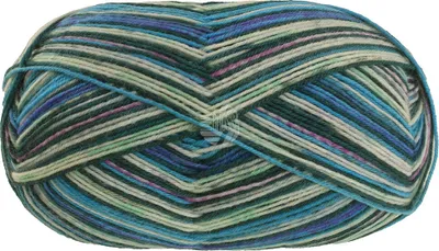 Produktbild von Lana Grossa MEILENWEIT 100 g PICCATA 4-fach Sockenwolle extra strapazierfähig 420 m Farbe 4805 - Dunkelgrün/Ecru/Hellgrau/Jade/Violett/Türkisblau/Orchidee