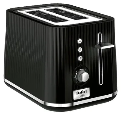 Produktbild von TEFAL Loft 2S TT761838, 2 Scheibe(n), Schwarz, Tasten, Drehregler