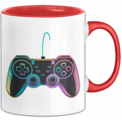 Produktbild von Gamer Gaming Liebhaber Tasse Geschenk Lustige Geschenkidee Spruch Game Controller (Rot)