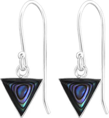 Produktbild von 925 Sterling Silber Ohrhaken Ohrhänger Dreieck abalone Muschelimitat