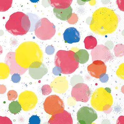 Produktbild von 20 Servietten Splash Dots Mix - Bunte Farbtupfer 33x33cm