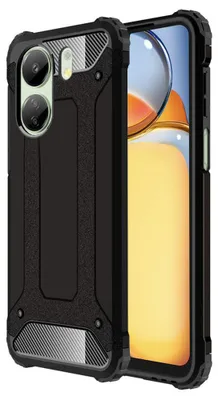 Produktbild von Techsuit Hybrid Armor Back Cover Hülle für Xiaomi Redmi 13C 4G/Xiaomi Poco C65 - Schwarz