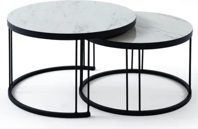 Produktbild von Designer Couchtisch  Beistelltisch Kaffeetisch Luxus Tisch Wohnzimmertisch 2tlg