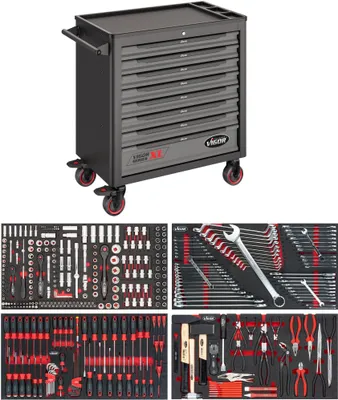 Produktbild von VIGOR Werkstattwagen Series XL Kunststoff-Arbeitsplatte mit Sortiment V4542