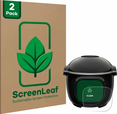Produktbild von 2x ScreenLeaf Schutzfolie für Moulinex Cookeo Touch nachhaltiger Displayschutz Display Schutz Folie Klar Transparent