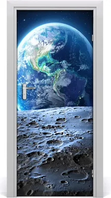 Produktbild von Tulup Türaufkleber 85x205 cm Dekorative Aufkleber Selbstklebend Wasserdichte Tapete Abnehmbar Schlafzimmer Wohnzimmer Wohnkultur - Klebstoff Planeten Erde