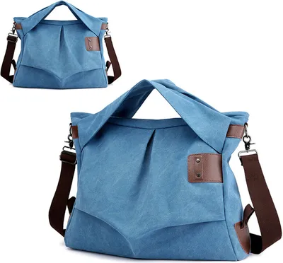 Image de Canvas Sacs à bandoulière Sac de transport en similicuir - Type B /Bleu