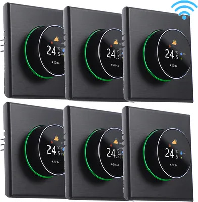 Produktbild von 6X WiFi Smart Thermostat 5A Raumthermostat Wasserheizungsgeräte Fußbodenheizung, APP-Steuerung, Sprachsteuerung Kompatibel mit Google Home/Alexa