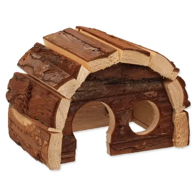 Obrázok produktu pre MALÉ ZVIERATÁ Drevený domček pre hobita 15 x 10 x 9 cm 1 kus