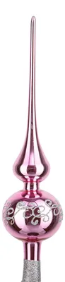 Produktbild von Weihnachtsbaumspitze | Groß 35cm in Hochglanz Rosa