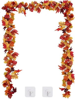 Herbstgirlande mit Ahornblättern, 1,75 m, Kunstseide