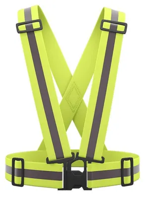 Produktbild von Warnweste Reflektorweste für Laufen, Fahrrad, Joggen, Motorrad, Erwachsene, Kinder, Gelb, Einstellbar