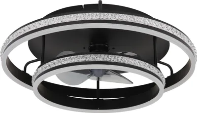 Produktbild von Globo Lighting Deckenventilator Metall schwarz matt, LED