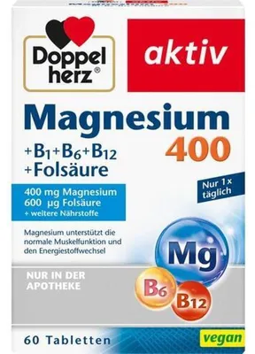 Zdjęcie produktu dla DOPPELHERZ Magnez 400 mg tabletki