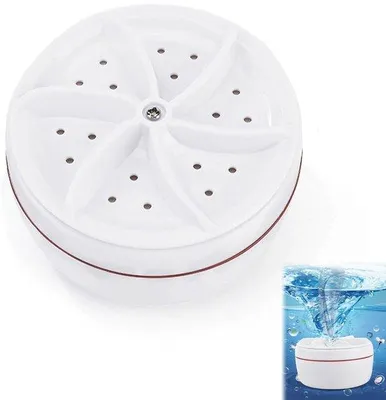 Image de Mini-lave-linge portable Azomor avec technologie ultrasonique, idéal pour les voyages et le camping