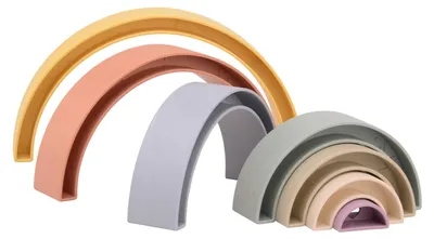 Produktbild von Johntoy Happy World -Kunststoffstapel Regenbogen