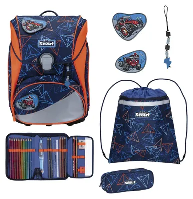 Produktbild von Scout Schulranzen Alpha Set 4-teilig Offroad dunkelblau