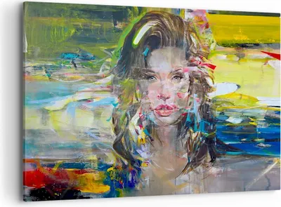 Produktbild von Bild auf Leinwand - Leinwandbild - frau modern - 120x80cm - Wand Bild - Wanddeko - Wandbilder - Leinwanddruck - Bilder - Kunstdruck - Wanddekoration - Leinwand bilder - Wandkunst - AA120x80-3473