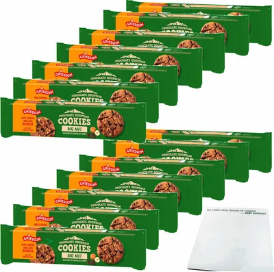 Produktbild von Griesson Chocolate Mountain Cookies Big Nut 14er Pack (14x150g Packung) + usy Block