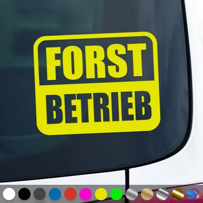 Produktbild von PantherPixel Forstarbeiten Aufkleber Forstwirt Forstbetrieb Sticker Auto Geschenkidee Farbe Neon-Gelb